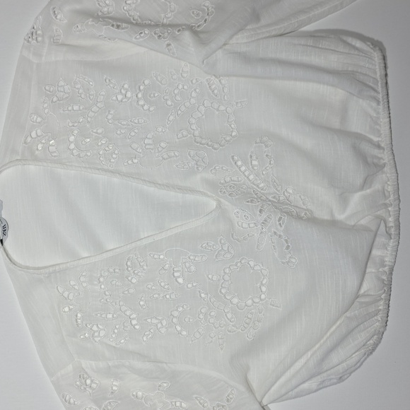 Zara White Lace Detail Blouse - Picture 9 of 9